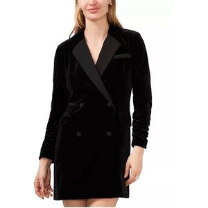 1.State Black Velvet Blazer Mini Dress Size 0 New